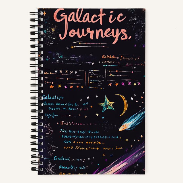 Galactic Journey Space Notebook Notizbuch (Vorderseite)