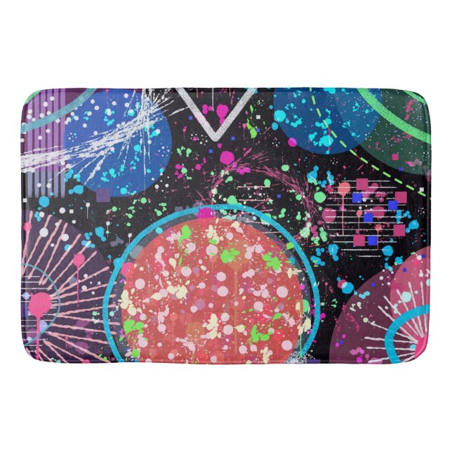 Galactic Neighborhood: Abstract Art  Badematte (Vorderseite)