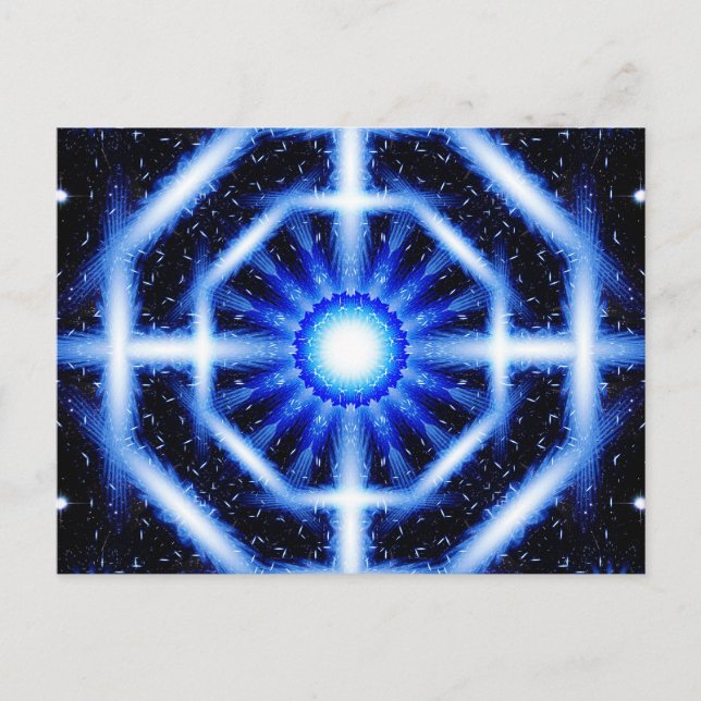 Galactic Octagon Mandala Postkarte (Vorderseite)