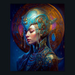 Galactic Queen Science Fiction Fantasy Poster<br><div class="desc">Fantasy, Sci-fi & Horror Art von The Lunarium.</div>