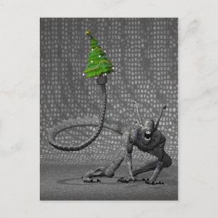 Galactic Santa Claus Feiertagspostkarte