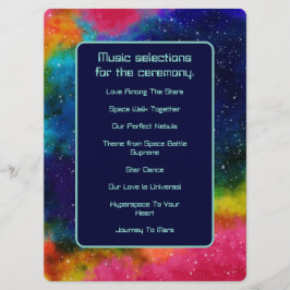 Galactic SciFi Wedding Music Program Programm