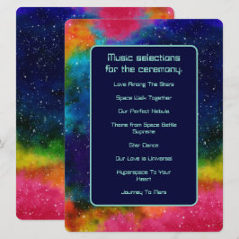 Galactic SciFi Wedding Music Program Programm
