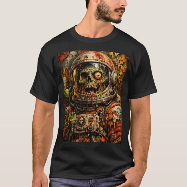 Galactic Undead: Zombie Astronaut Graphic Tee (Vorderseite)