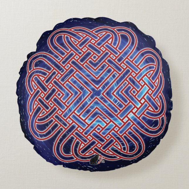 Galactique Celtic Love noeud Coussin rond (Devant)