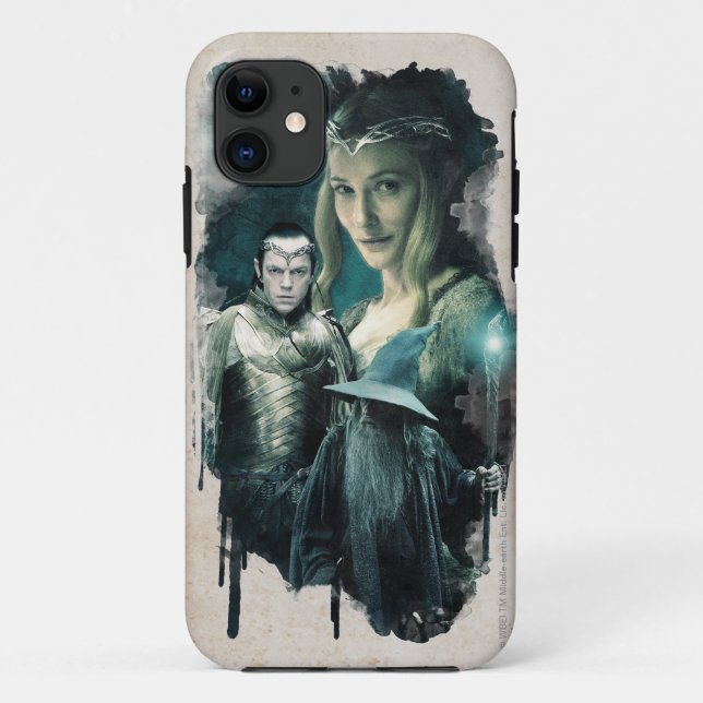 Galadriel, ELROND™ und Gandalf Graphic Case-Mate iPhone Hülle (Rückseite)