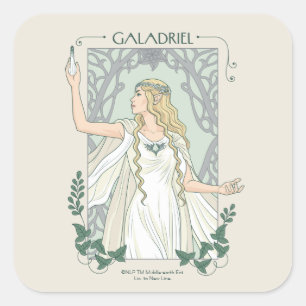 Galadriel Licht von Valinor Grafik Quadratischer Aufkleber