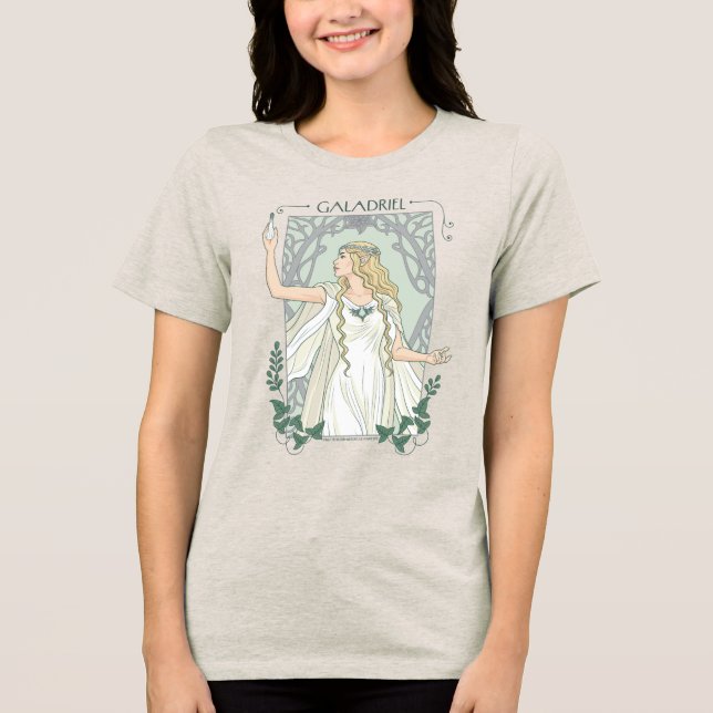 Galadriel Licht von Valinor Grafik Tri-Blend Shirt (Vorderseite)