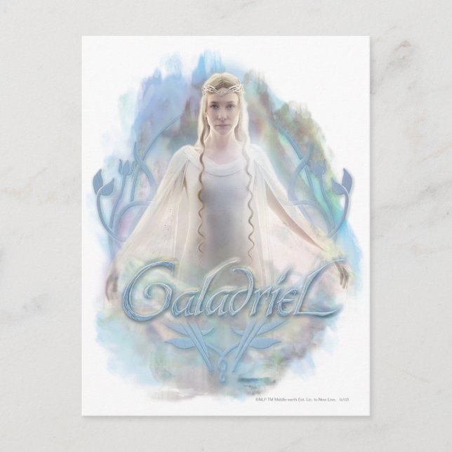 Galadriel mit Namen Postkarte (Vorderseite)