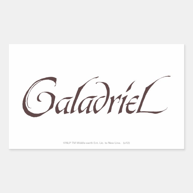 Galadrielname Solid Rechteckiger Aufkleber (Vorderseite)