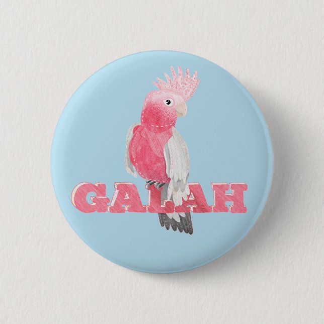 Galah Australain Bird Button (Vorderseite)