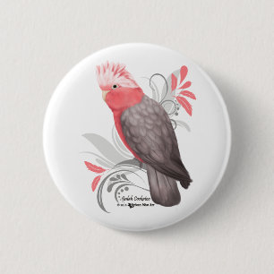 Galah Cockatoo Button