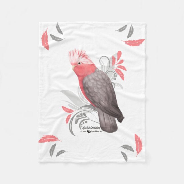 Galah Cockatoo-Decke Fleecedecke (Vorderseite)