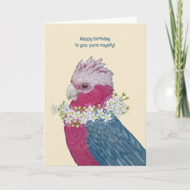 Galah Cockatoo Faltkarte Karte (Vorderseite)