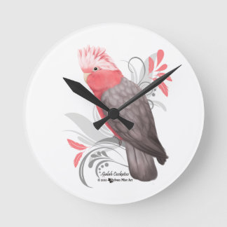 Galah Cockatoo Runde Wanduhr