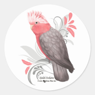 Galah Cockatoo Runder Aufkleber