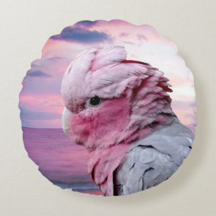Galah Cockatoo Rundes Kissen