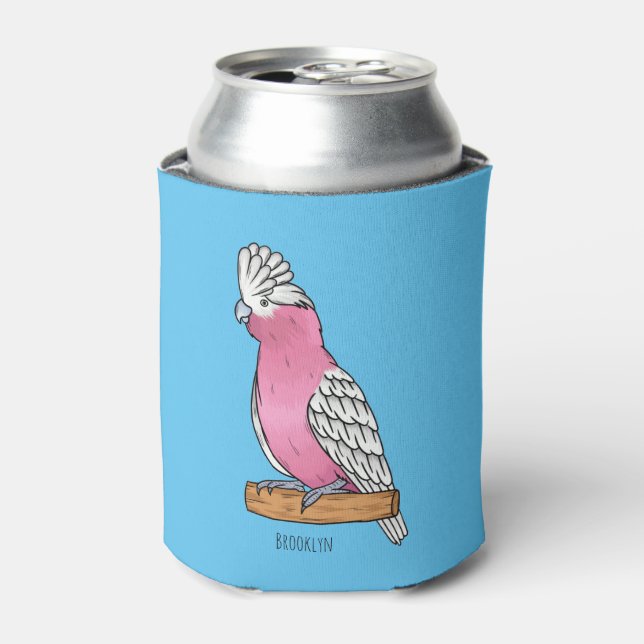 Galah Vogel Cartoon Illustration Dosenkühler (Kanne Vorderseite)