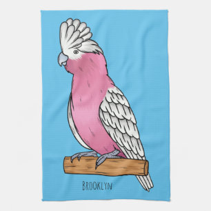 Galah Vogel Cartoon Illustration Geschirrtuch