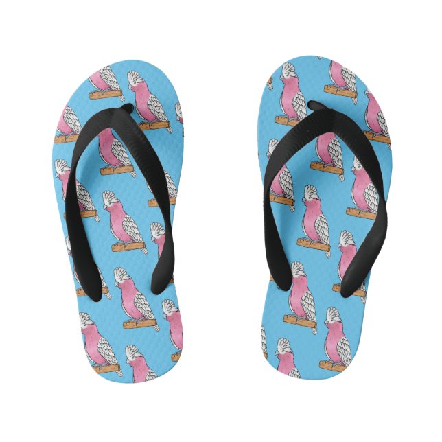 Galah Vogel Cartoon Illustration Kinderbadesandalen (Fußbett)