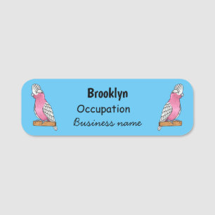 Galah Vogel Cartoon Illustration Namensschild