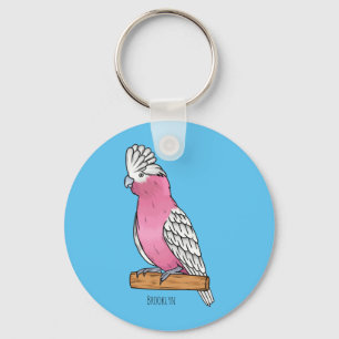 Galah Vogel Cartoon Illustration Schlüsselanhänger