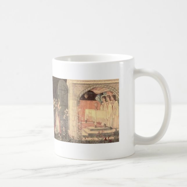 Galahad, Bors und Percival erzielen den Gral Kaffeetasse (Rechts)