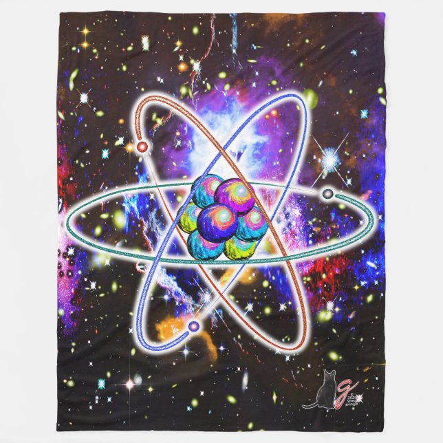 galaktisch Atomisch Fleecedecke (Vorderseite)