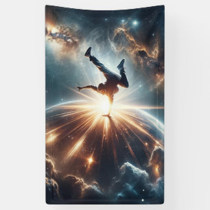 Galaktische Breakdance Explosion im tiefen Raum Banner