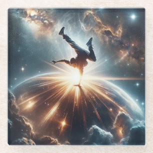 Galaktische Breakdance Explosion im tiefen Raum Glasuntersetzer