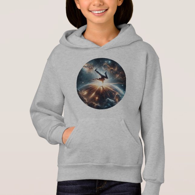 Galaktische Breakdance Explosion im tiefen Raum Hoodie (Vorderseite)