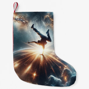 Galaktische Breakdance Explosion im tiefen Raum Kleiner Weihnachtsstrumpf