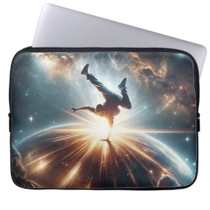 Galaktische Breakdance Explosion im tiefen Raum Laptopschutzhülle