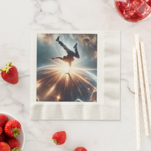 Galaktische Breakdance Explosion im tiefen Raum Serviette