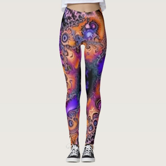 Galaktische Fraktale Leggings (Vorderseite)