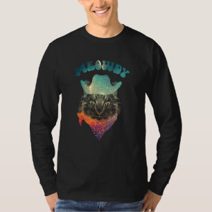 Galaktische Gefärbte Krawatte Meowdy Texas Cat Mem T-Shirt