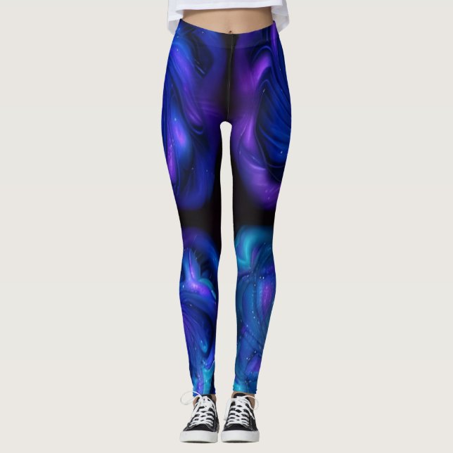 Galaktische Glimmer Leggings (Vorderseite)
