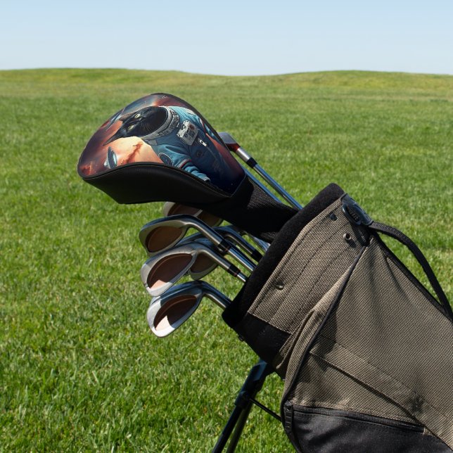 Galaktische Katzenastronautin Golf Headcover (In SItu)