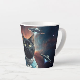 Galaktische Katzenastronautin Milchtasse