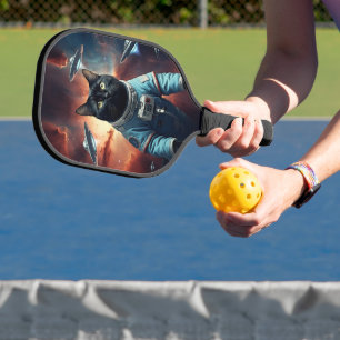 Galaktische Katzenastronautin Pickleball Schläger