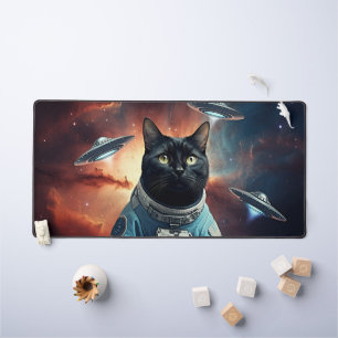 Galaktische Katzenastronautin Schreibtischunterlage