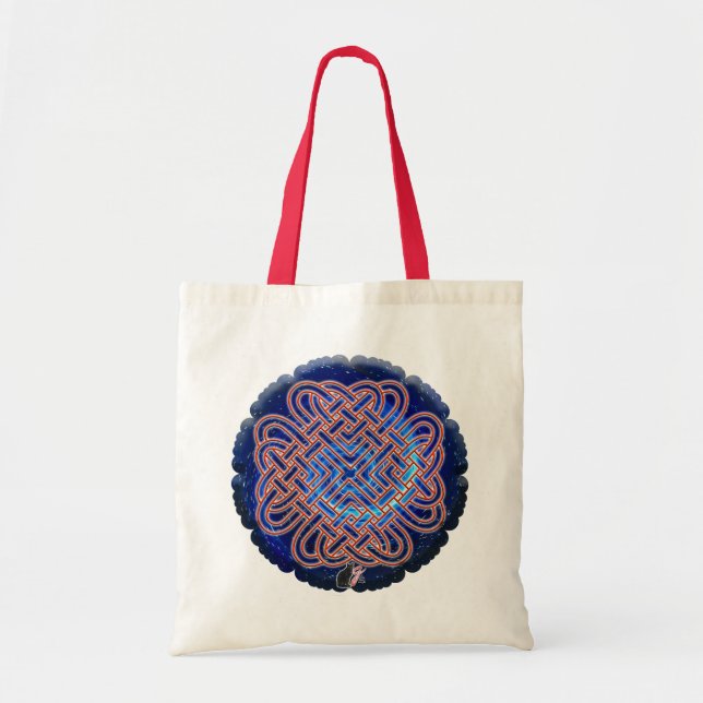Galaktische keltische Liebe Knot Tote Bag Tragetasche (Vorne)