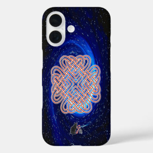 Galaktische keltische Liebe Knoten iPhone 16 Hülle