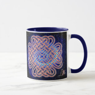 Galaktische keltische Liebe Knoten Tasse