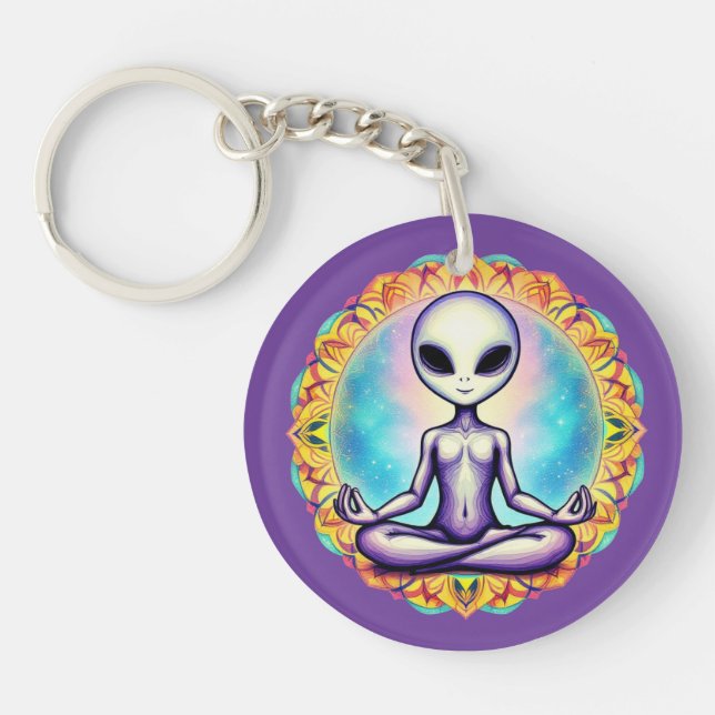 Galaktische Meditation Schlüsselanhänger (Vorderseite)