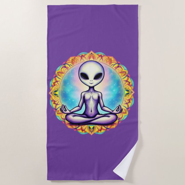 Galaktische Meditation Strandtuch (Vorderseite)