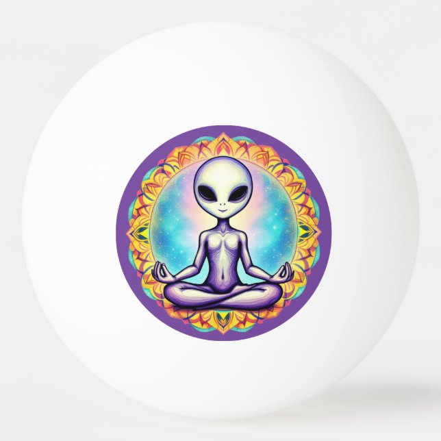 Galaktische Meditation Tischtennisball (Vorderseite)