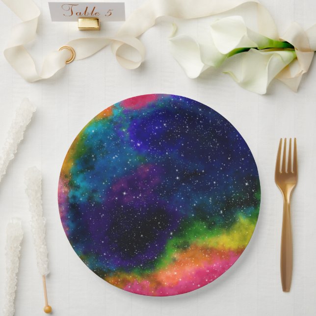 Galaktische SCI-Fi-Hochzeit Pappteller (Hochzeit)