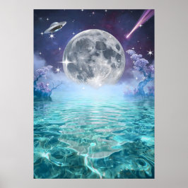 Galaktische Spiegelung Poster