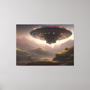 Galaktische Ufo Canvas Print Leinwanddruck